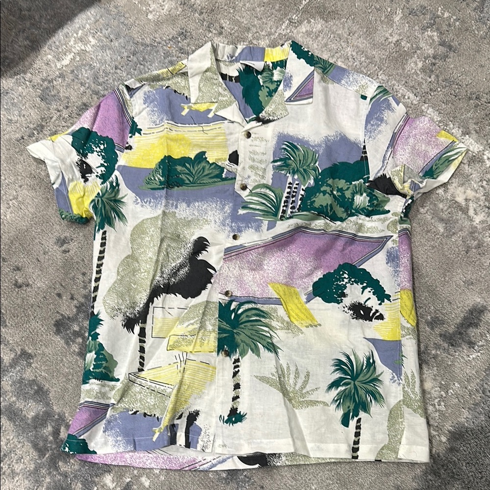 Tropical Print Men's Shirt